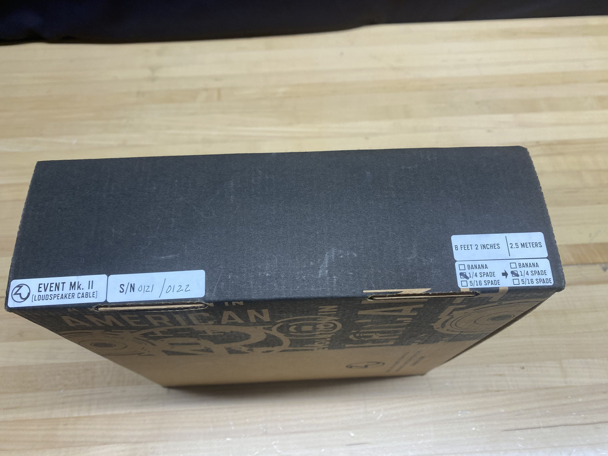 Zu Audio Event MkII Loudspeaker Cable 2.5M Pair Spades 5