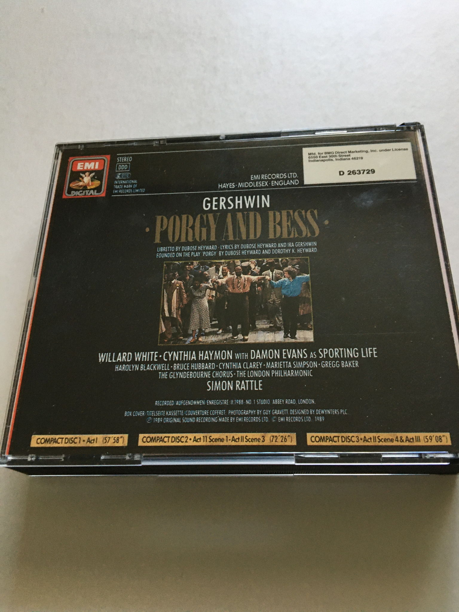 Gershwin Porgy and Bess Simon Battle  Triple cd set EMI... 2
