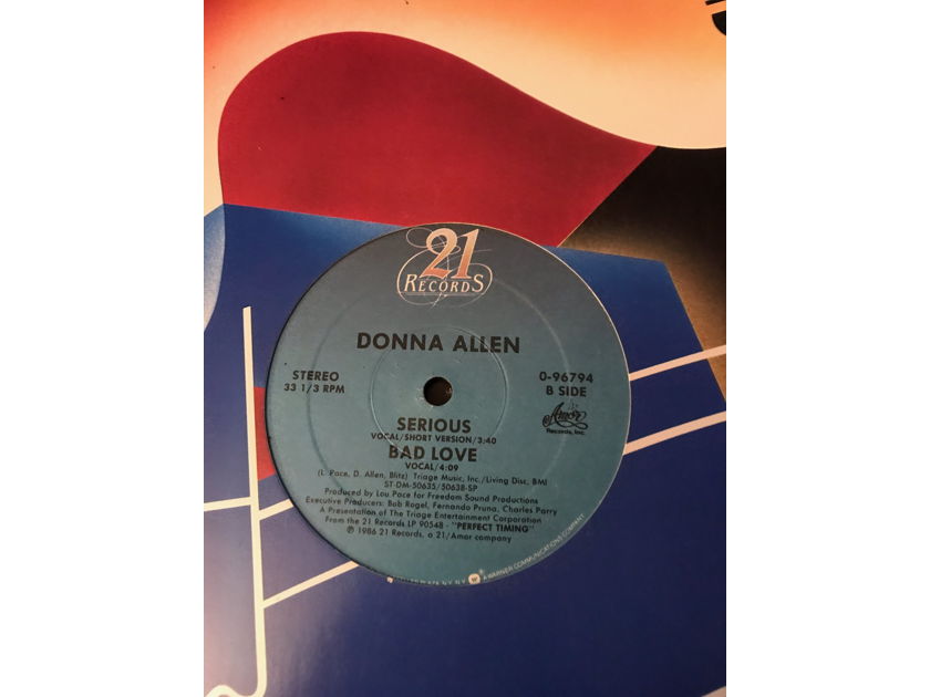 Vintage Album Donna Allen 12 Inch Single Serious Bad Love Vintage Album Donna Allen 12 Inch Single Serious Bad Love