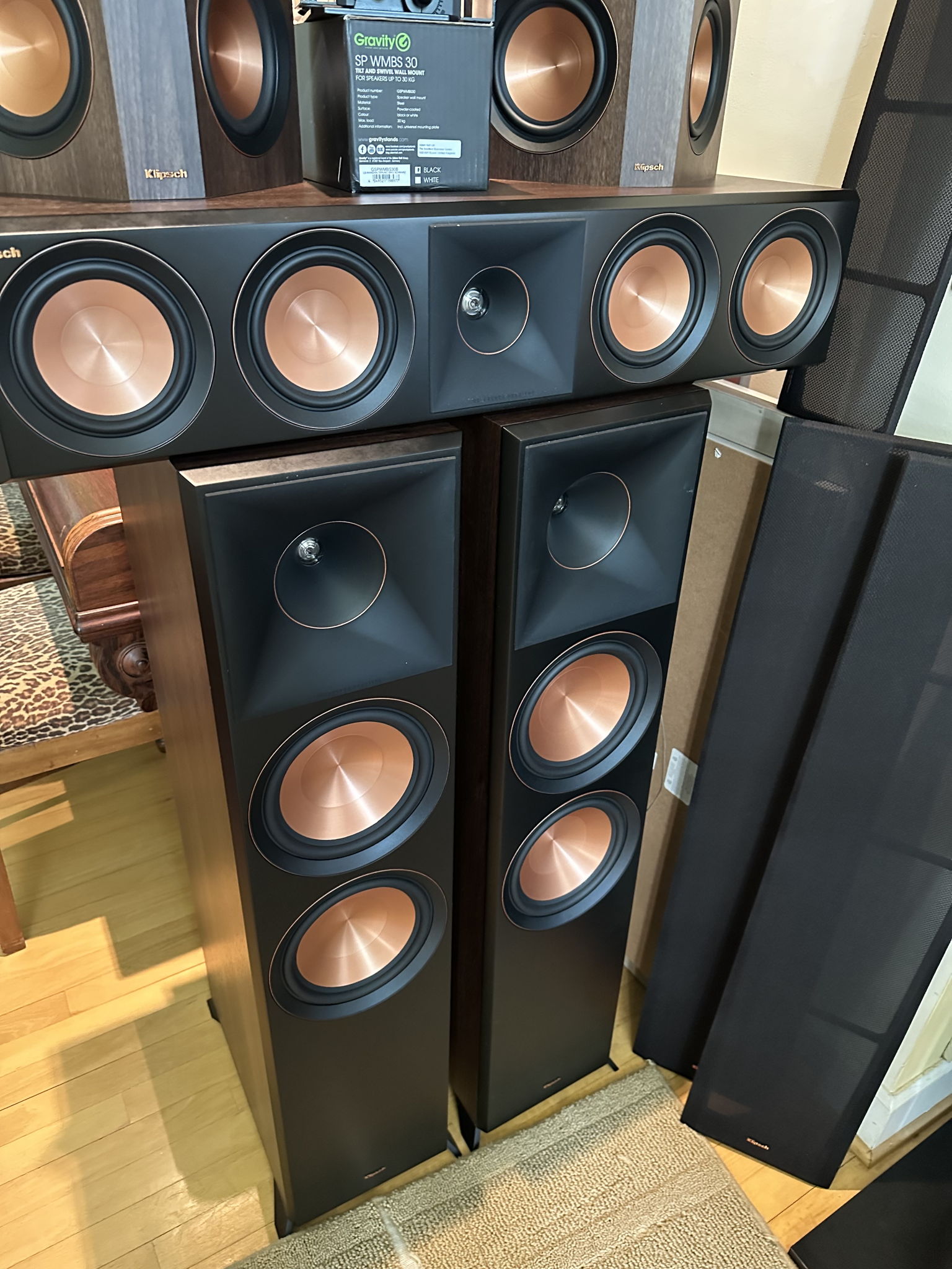 Klipsch RP series  LCR + surrounds and mounting brackets