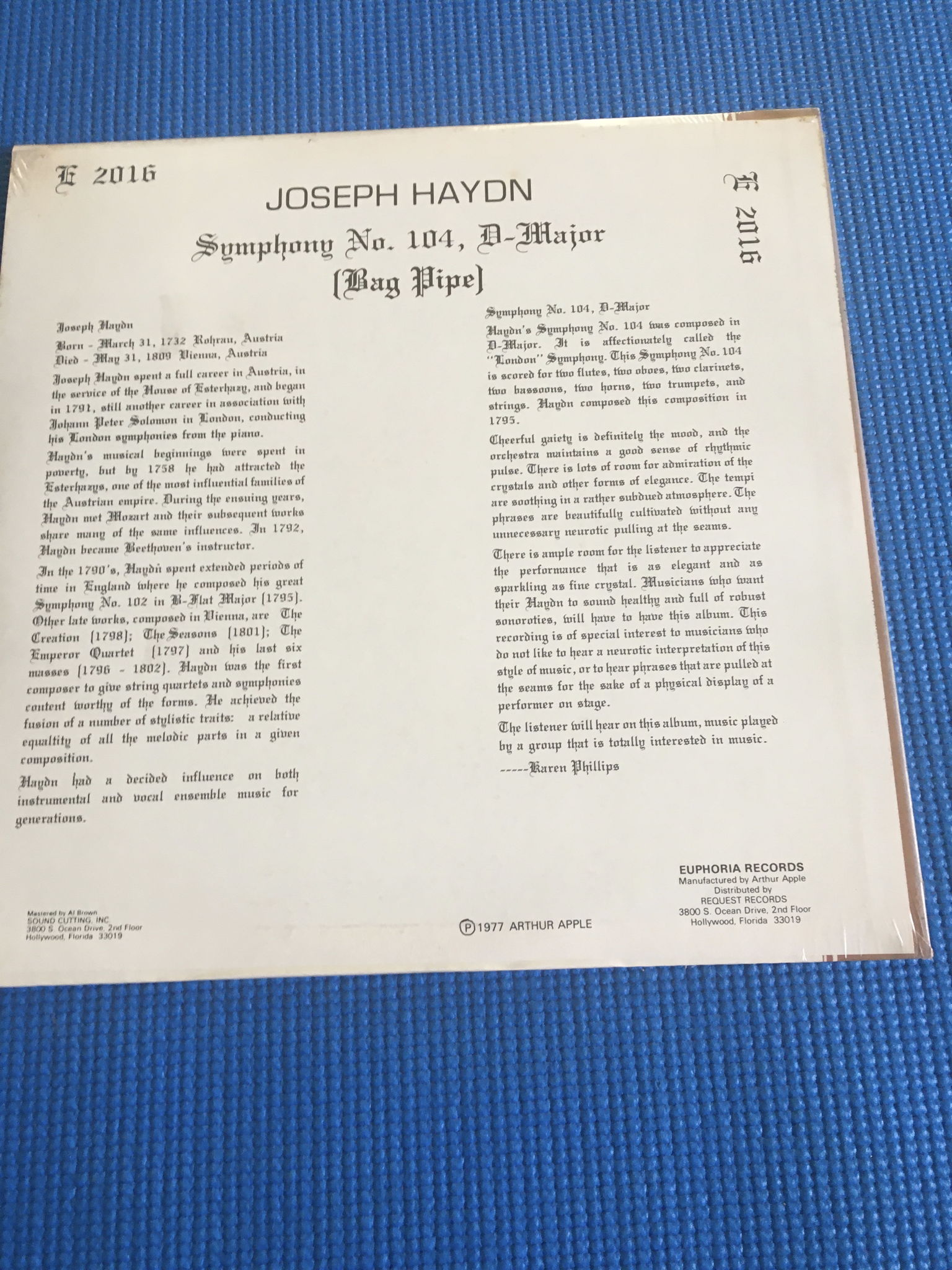 J Haydn Munchner orchestra Alfred Sedlmayer  Symphony n... 2