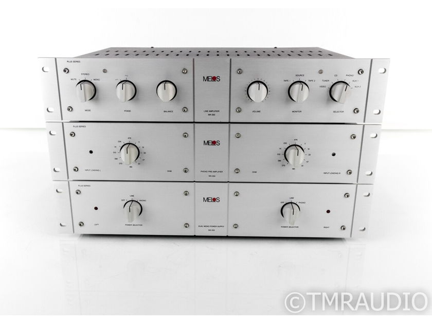 Melos MA-333 Plus Tube Line and Phono Preamplifiers; w/ Power Supply; 3-Chassis (20050)