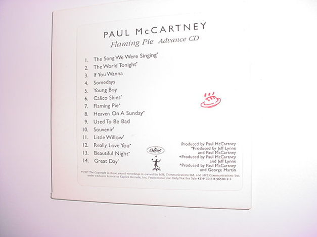 Paul McCartney - Flaming Pie  Advance CD PROMO CAPITOL ...