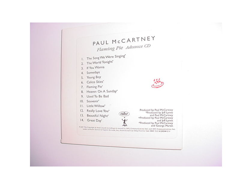 Paul McCartney - Flaming Pie  Advance CD PROMO CAPITOL 1997