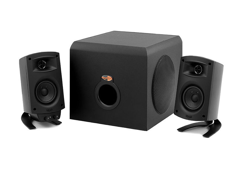 KLIPSCH ProMedia 2.1 Computer Speaker System (Ebony): EXCELLENT Refurb; 90 Day Warranty; 65% Off