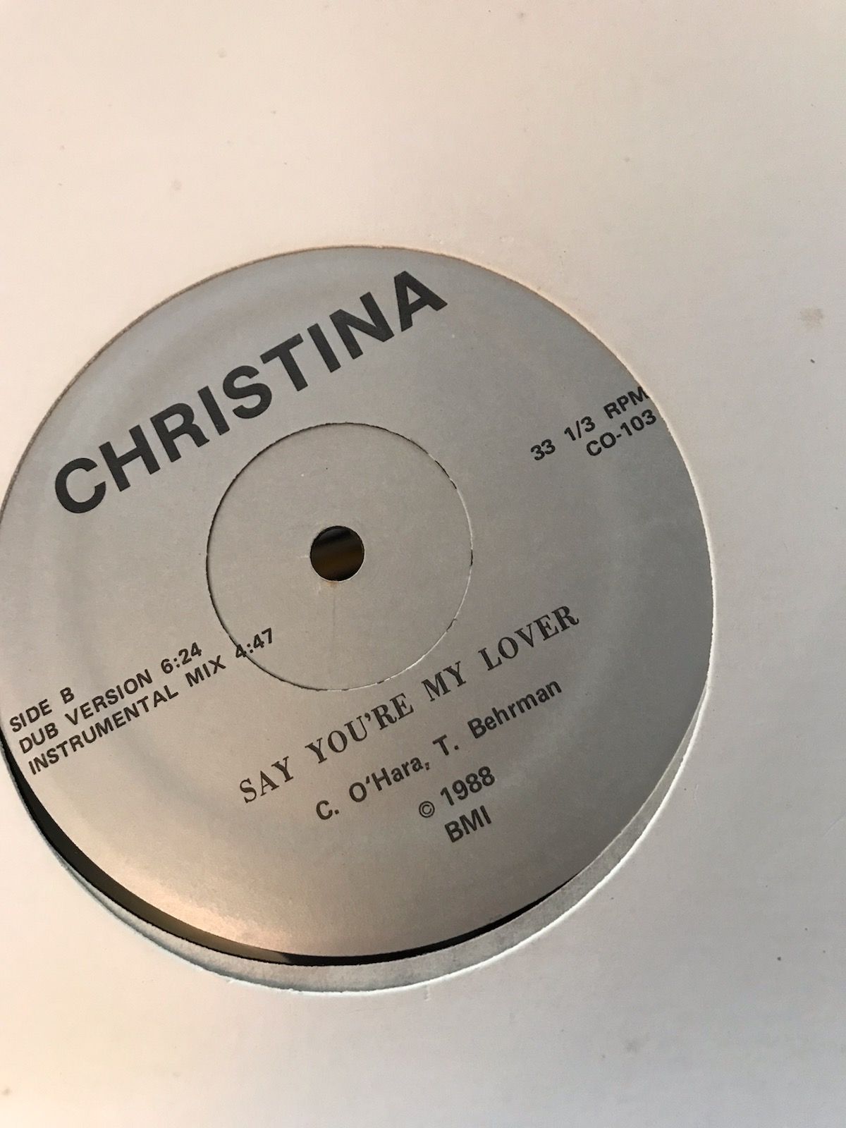 Christina "Say You're My Lover" Rare Christina "Say You...