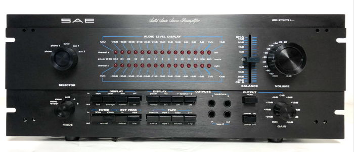 SAE 2100L 2-CH Solid State Control Stereo PreAmp Pre Am...