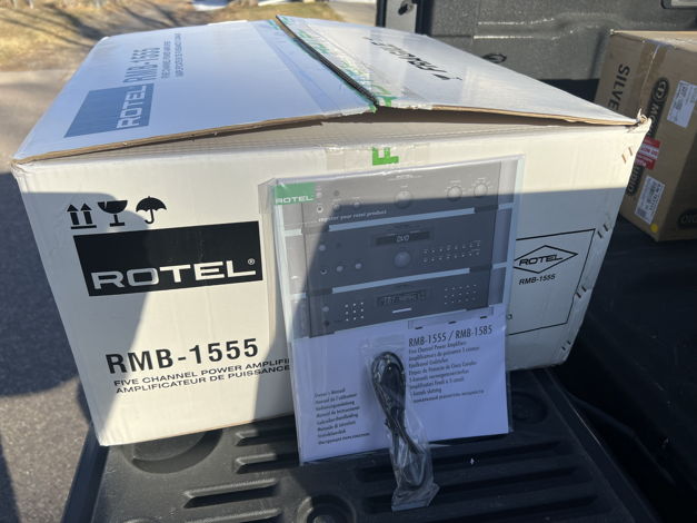 Rotel RMB-1555 - 120 x 5 Power Amp in Silver...New Open...