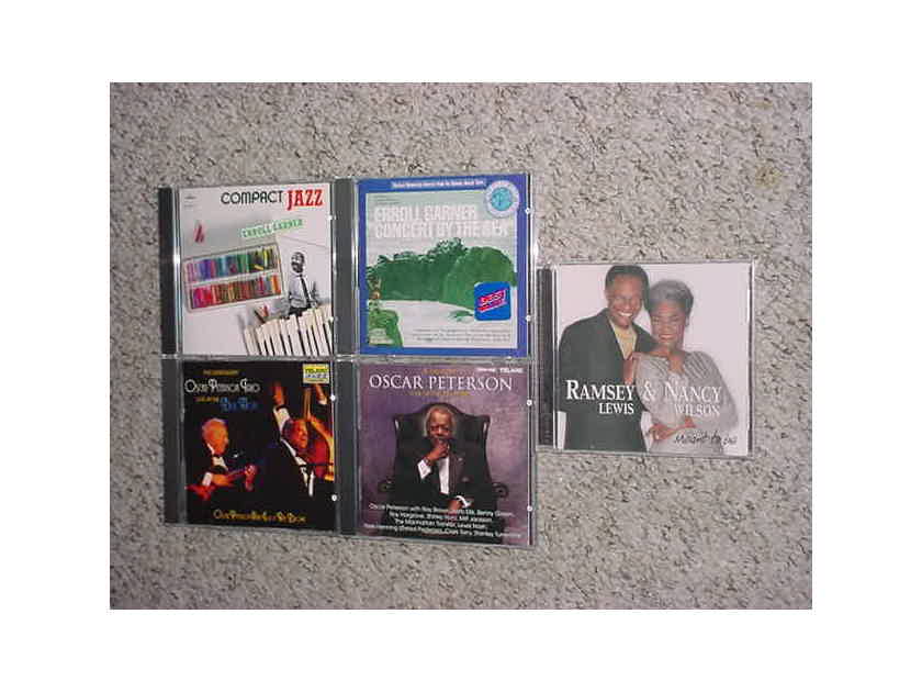 jazz CD lot of 5 cd's - Oscar Peterson Erroll Garner & Ramsey Lewis with Nancy Wilson