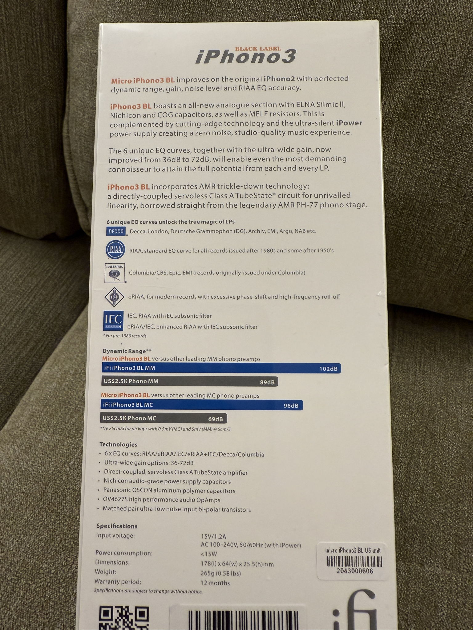 iFi Audio iPhono3 Black Label MM/MC Phono Preamp - NEW 2