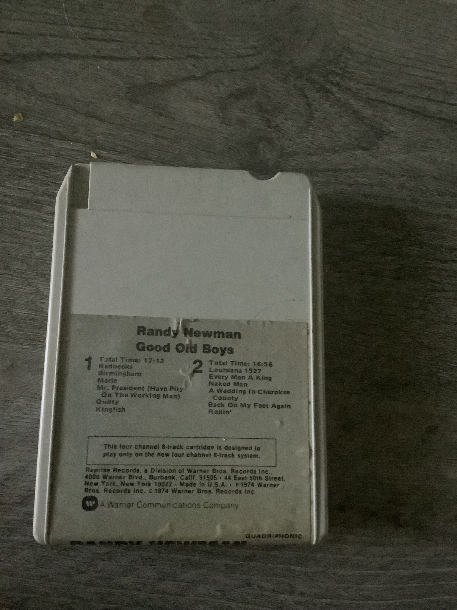 Randy Newman  Good Old Boys Quadraphonic 8 Track Tape