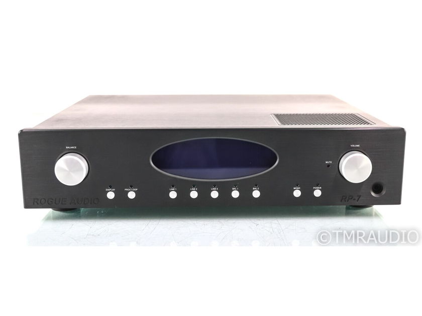Rogue Audio RP-7 Stereo Tube Preamplifier; Black; RP7; Upgraded Remote (30676)