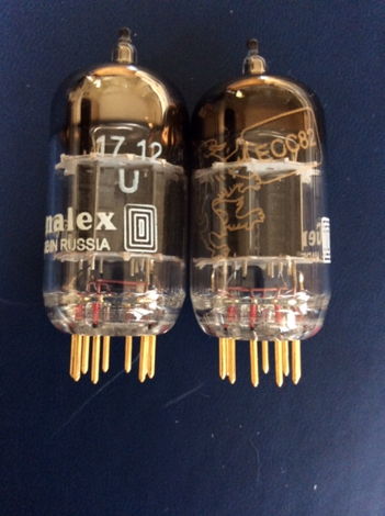 4 Re-issue tubes: (2) Mullard 12AX7, (2) Gold Lion ECC8...