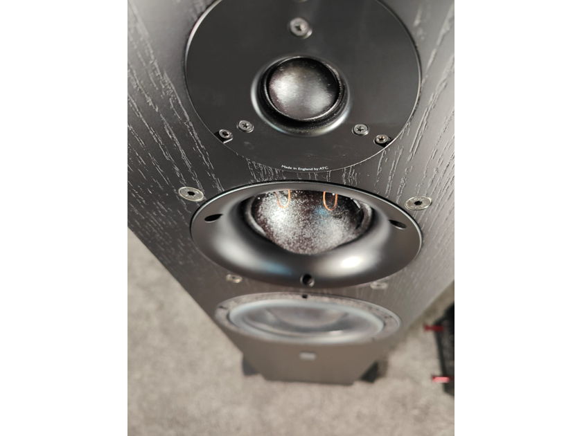 ATC SCM40A active speakers in black ash