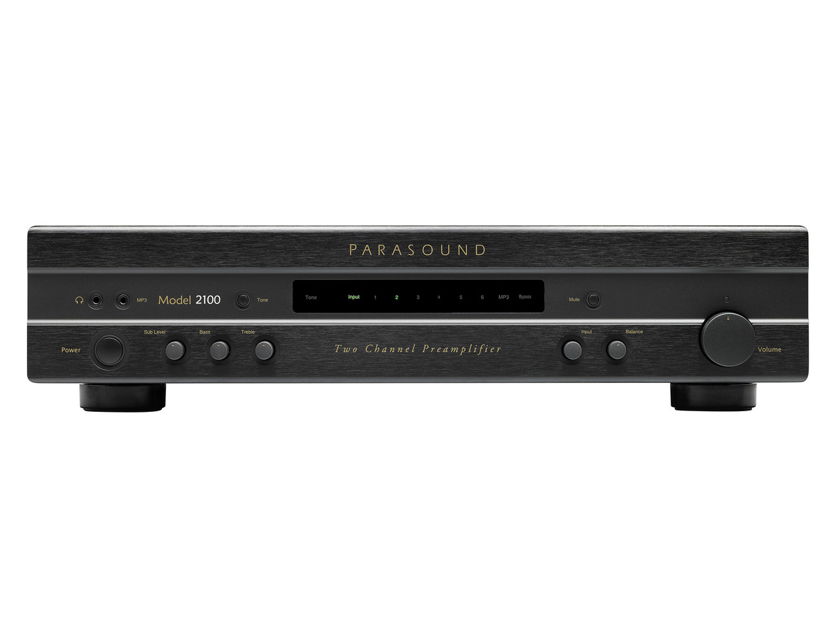 Parasound NewClassic Model 2100 Stereo Preamplifier; Black (New/Old Stock) (37835)