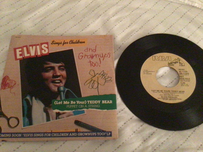 Elvis Presley Promo Mono/Stereo 45 With Picture Sleeve  Let Me Be Your Teddy Bear/Puppet On A String