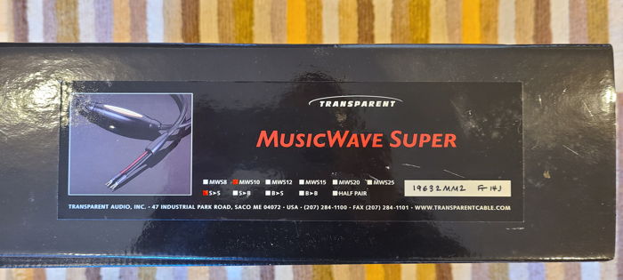 Transparent Audio MusicWave Plus 10' Speaker Cables