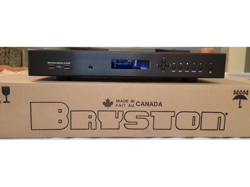 Bryston BDP-3 Digital Music Player In Black With Blue LED Display - Stunning!