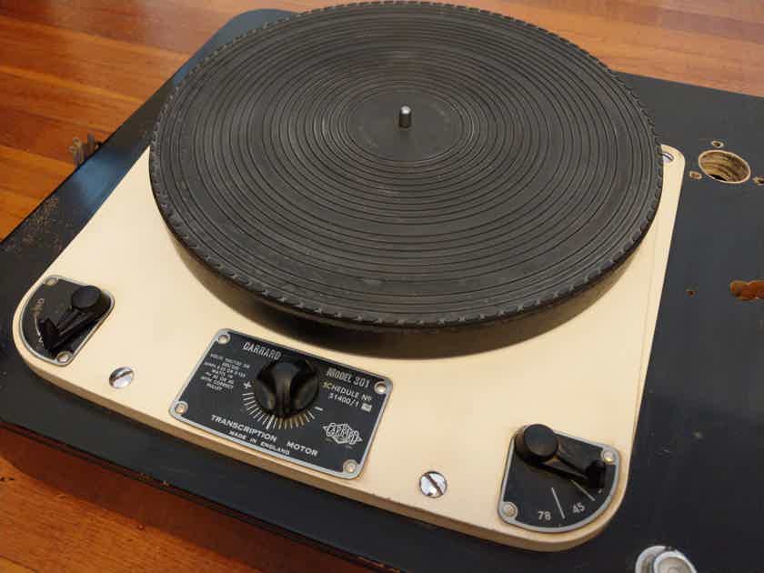 Garrard 301 Turntable Grease Bearing Very Early Cream In Hammer Tone Era Works Great Turntables Audiogon