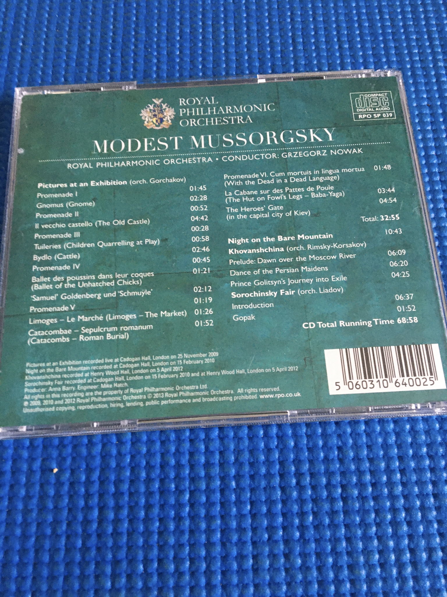 Grzegorz Nowak Mussorgsky cd Pictures at an exhibition 2