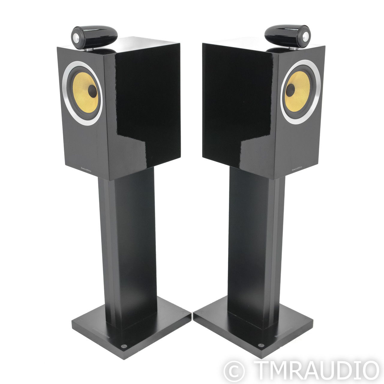 B&W CM6 S2 Bookshelf Speakers; Black Pair with Stands (... 4