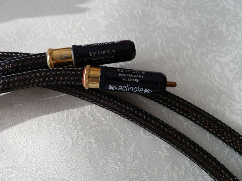 Actinote Forte MB RCA Interconnects (1.30 M / WBT Nextgen Copper / Made in France / Excellent)