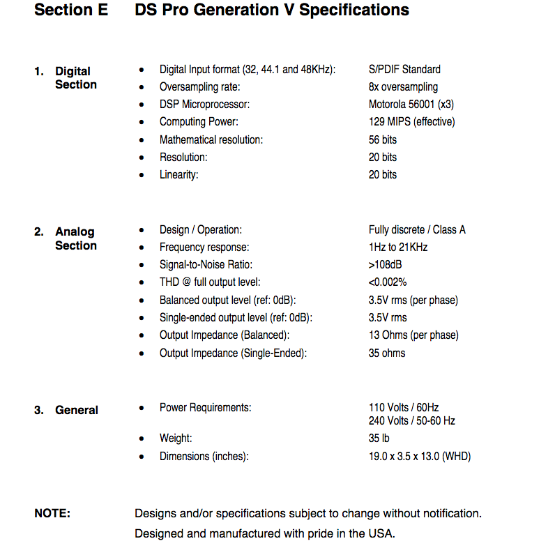 Theta Digital DS Pro Generation V  - Nice! 6