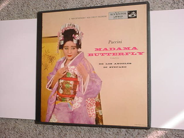 PUCCINI Madama Butterfly 3 lp record box set DE LOS ANG...