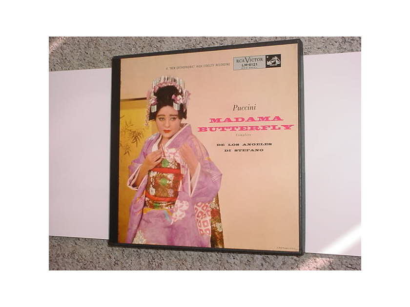 PUCCINI Madama Butterfly 3 lp record box set DE LOS ANGELES Di Stefano RCA LM-6121