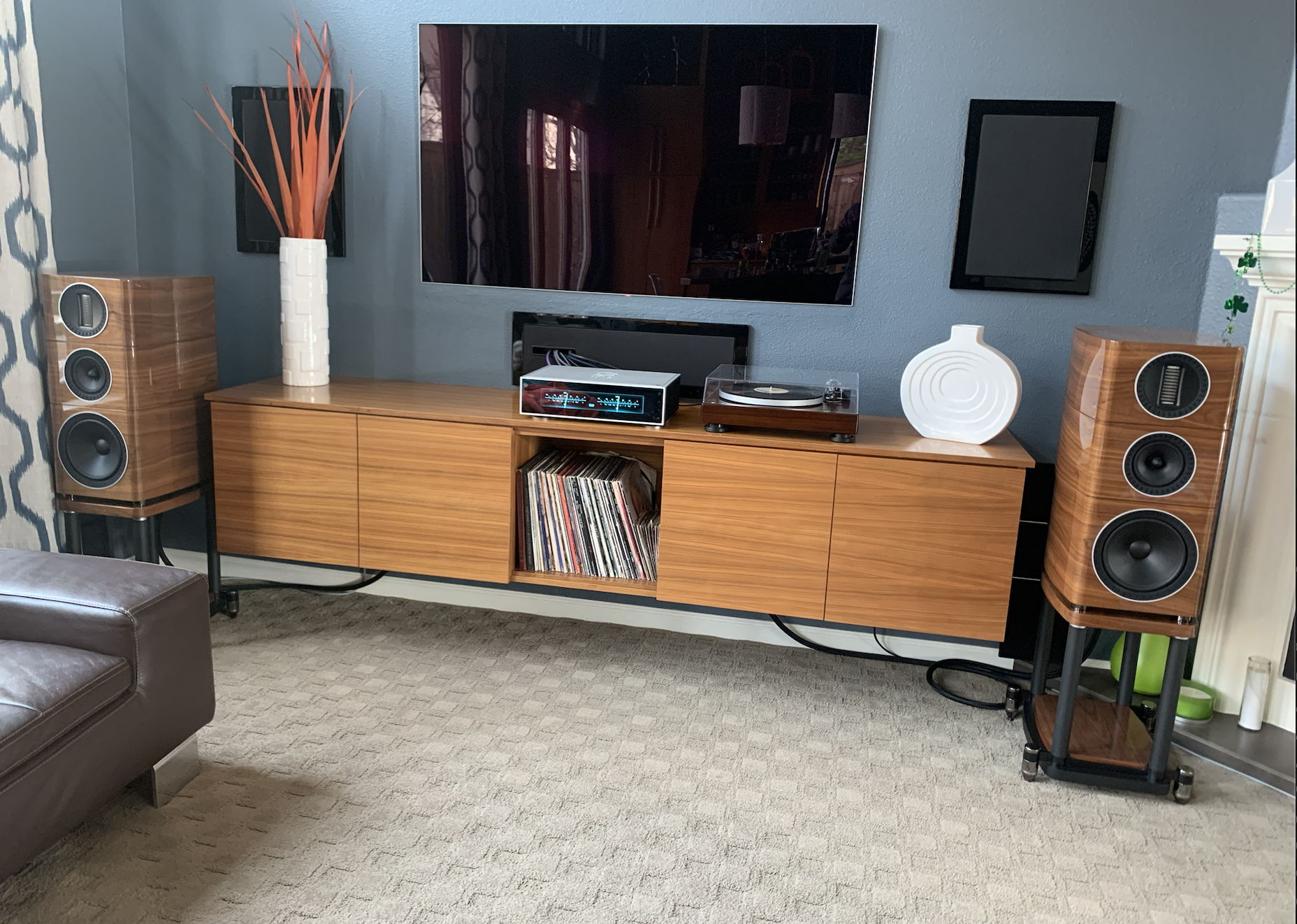 Current listening room.   It'll be another year until the new home and dedicated room... 