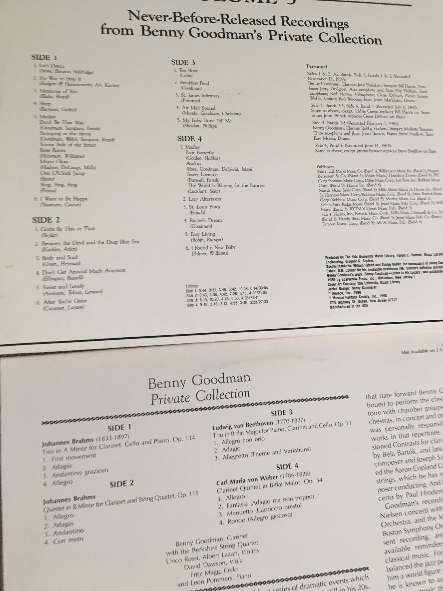 MHS Benny Goodman lot of 4 double Lp records  Plus 1 si... 4