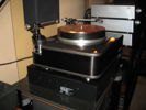 Side view of the new Steve Dobbins The Beat SE turntable