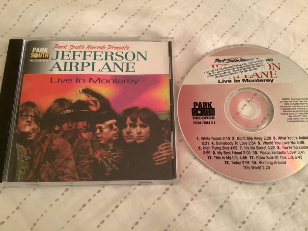 Jefferson Airplane Promo Compact Disc  Live In Monterey