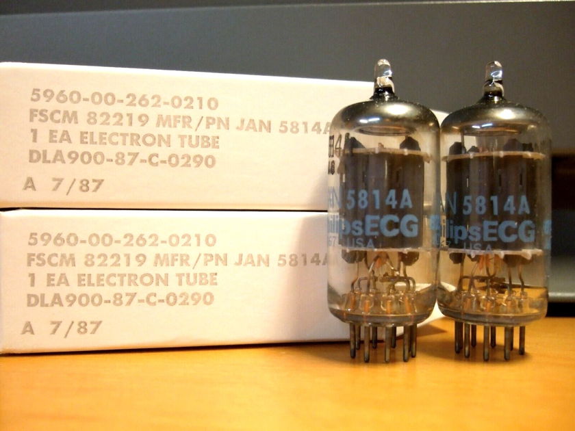 NOS Philips JAN 5814A Factory Sealed 100 ct. Case = 12AU7, 6189, 7316, ECC82