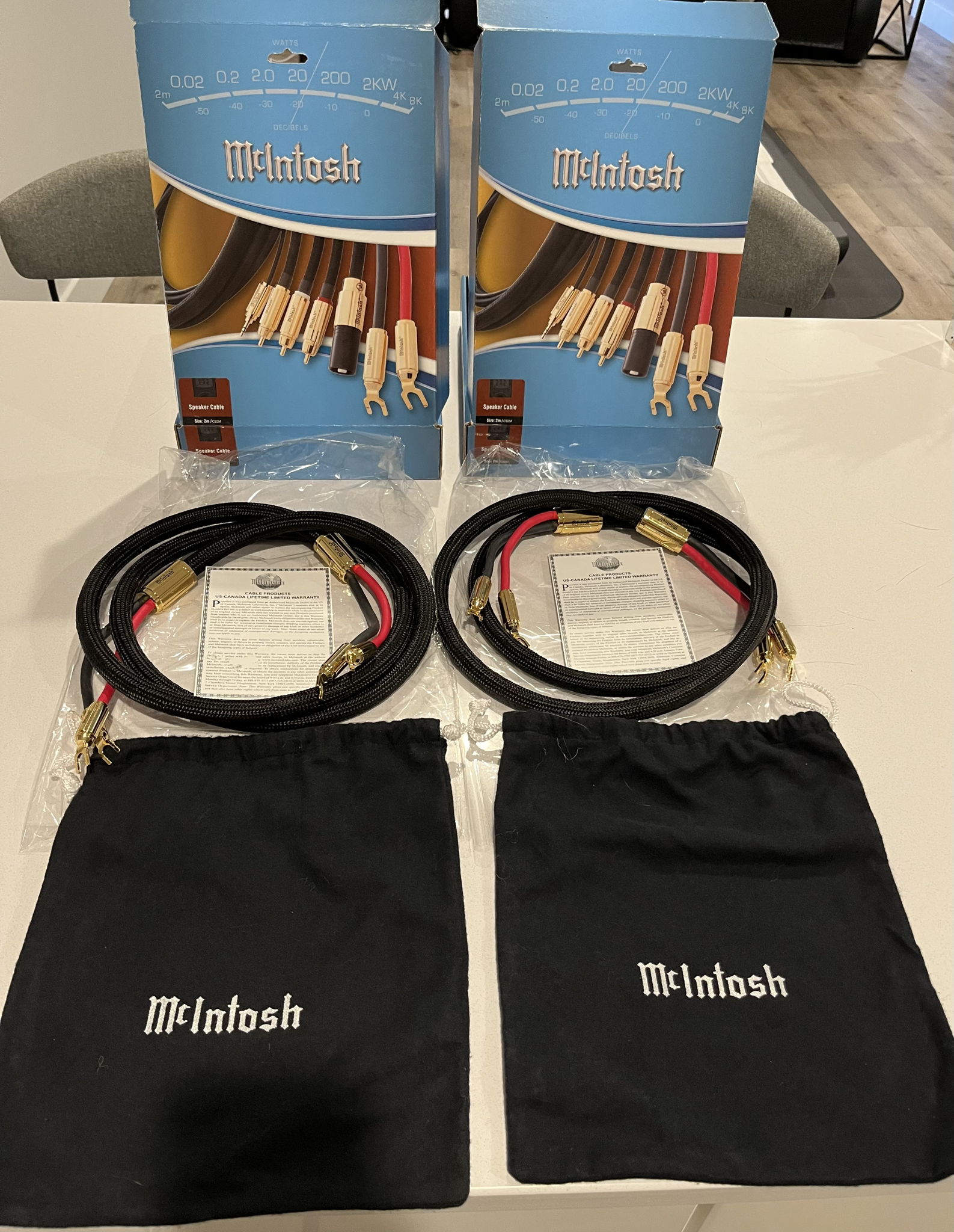 McIntosh Speaker Cables, 2 M/ 6-1/2 Ft, Pair, 55% Off M... 5