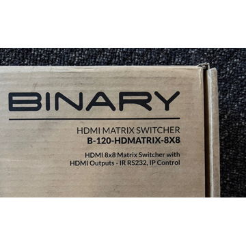 Binary HDMI Switch B-120 RS-232 8 in 8 out