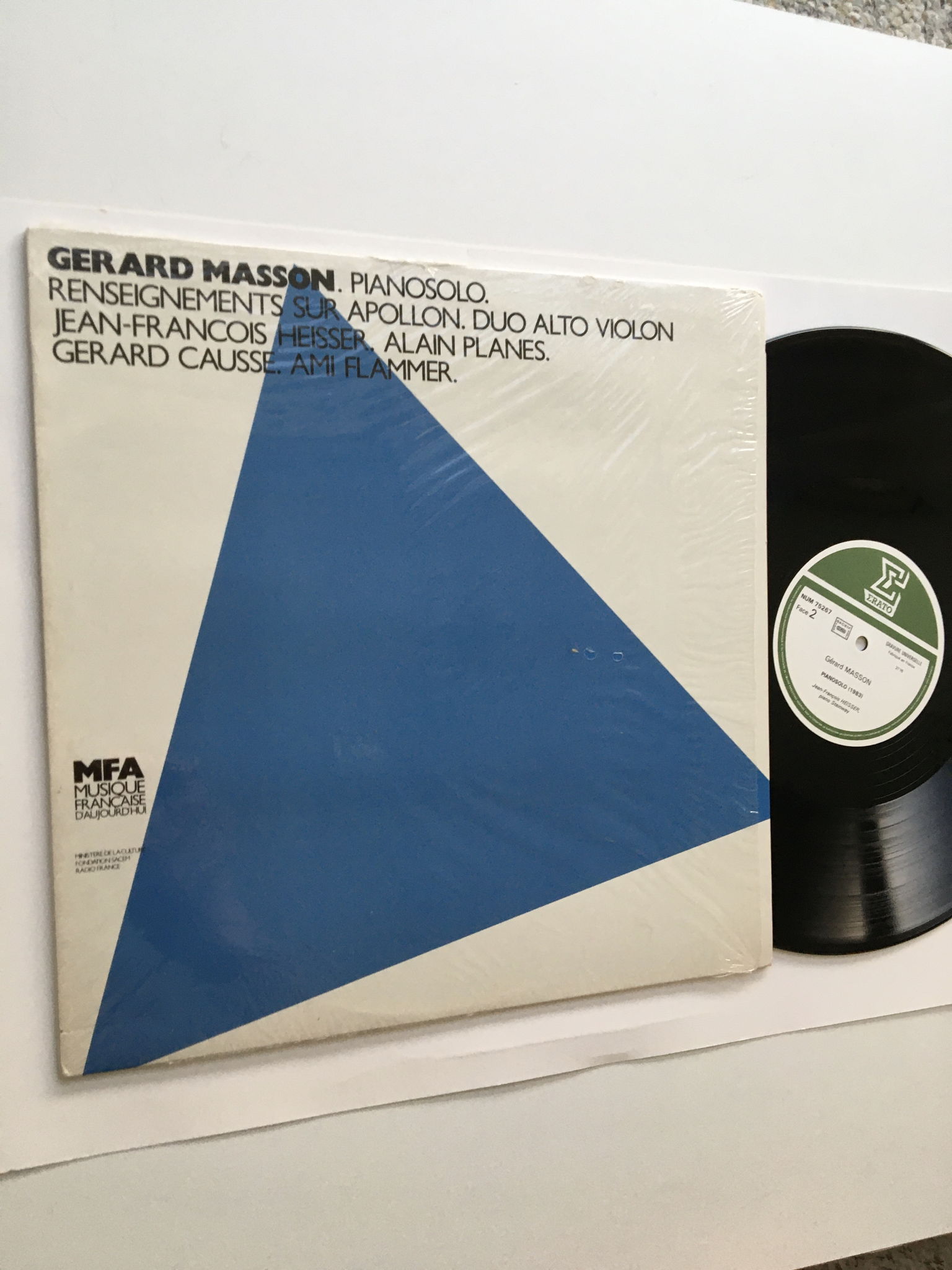 Erato Gerard Masson Lp record France 1986 Piano solo vi...