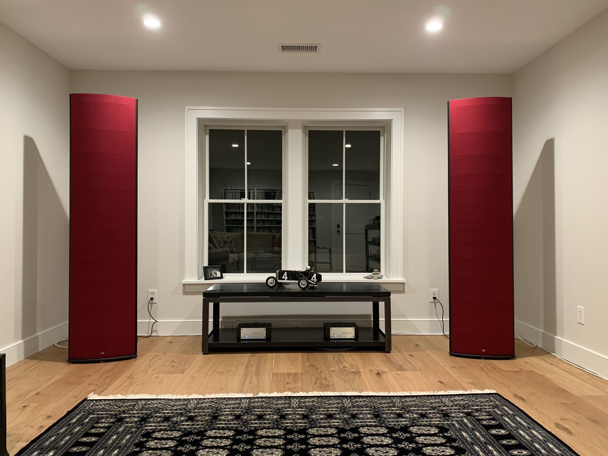 Majestic Black Oak Trim & Red Grills