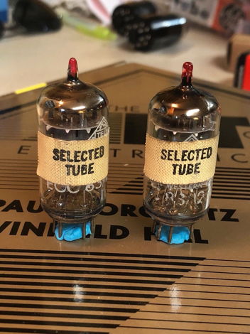 2 specially selected matched telefunken red tip 12ax7 ...