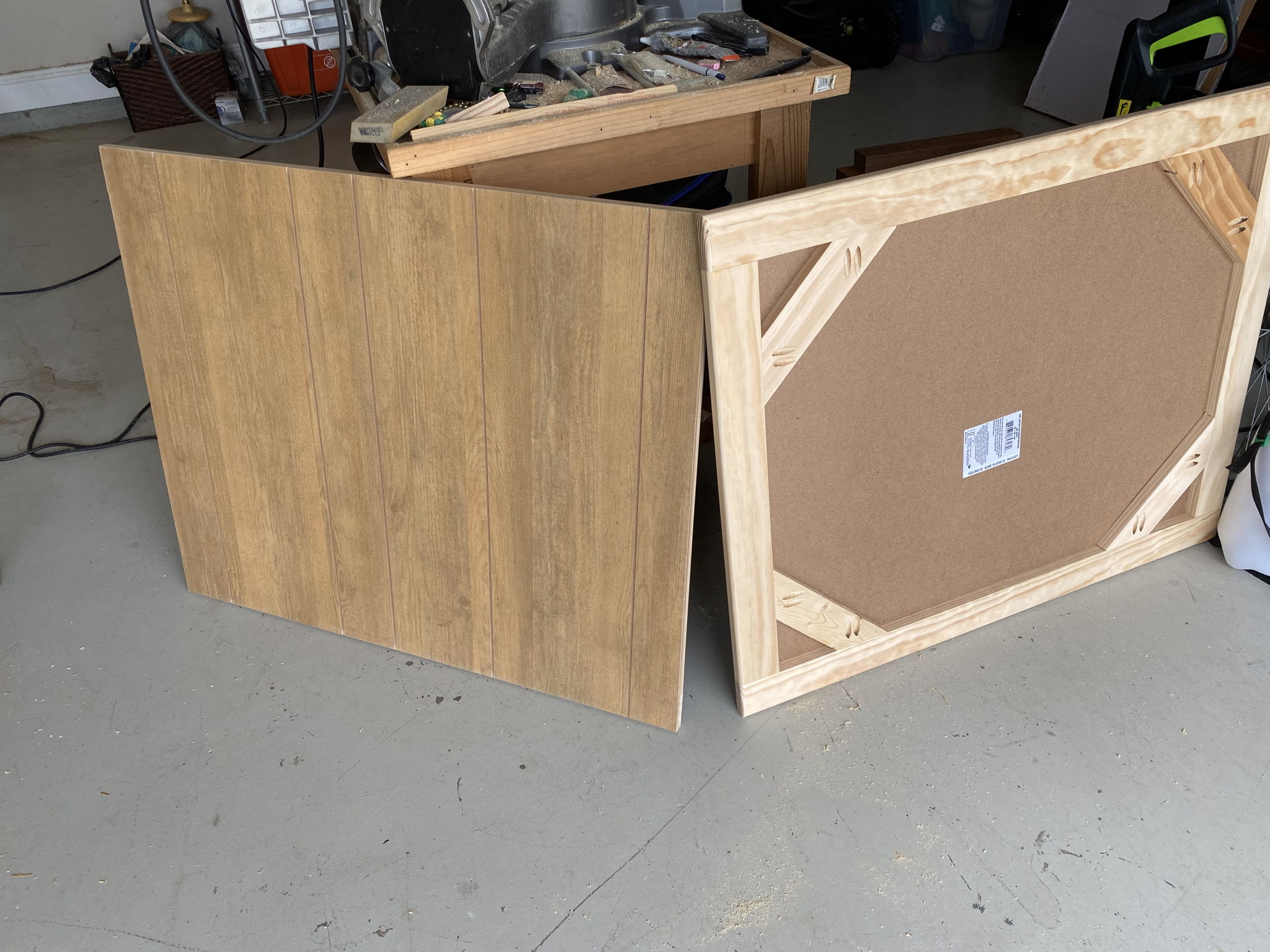 Panel before adding acoustic tiles 