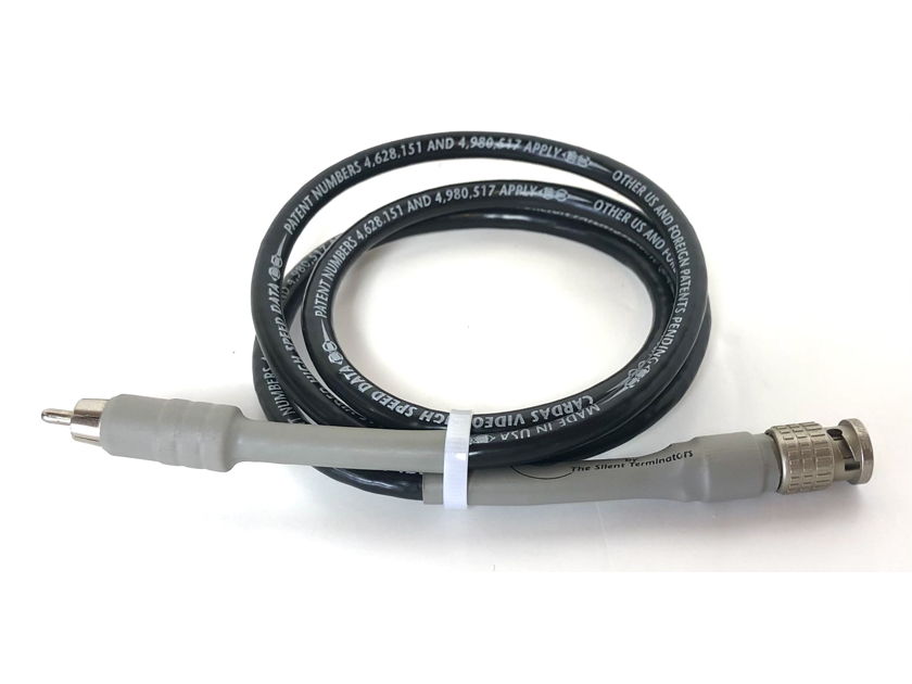 (1) Cardas Audio RCA Male to RBC Male 1-Meter 1M Video High-Speed Data Coax Coaxial Digital Cable
