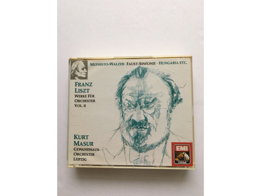 Franz Liszt Kurt Masur Mephisto Walzer Faust  Werke fur orchestra vol II  3 Cd set EMI 1990