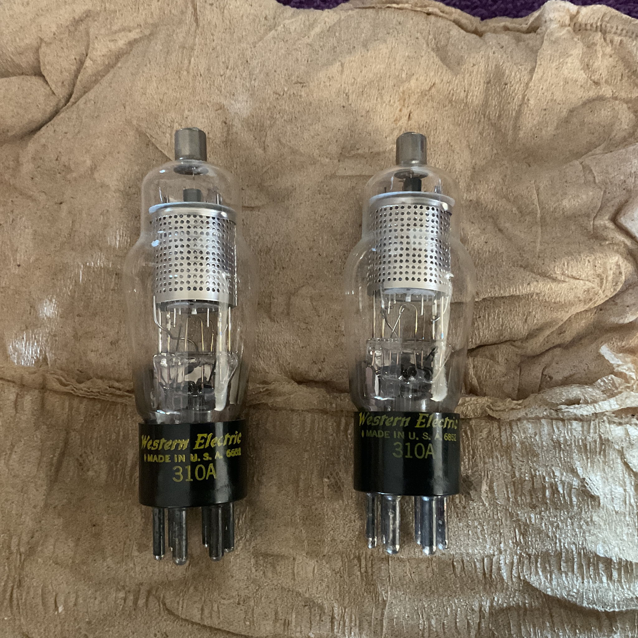 Western Electric 1966 310a matched tubes