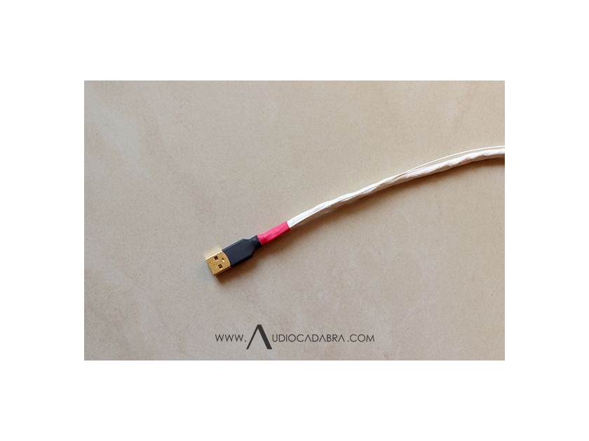 Audiocadabra Ultimus4™ Solid-Silver SuperQuiet™ USB Cables (New 2020 Design)