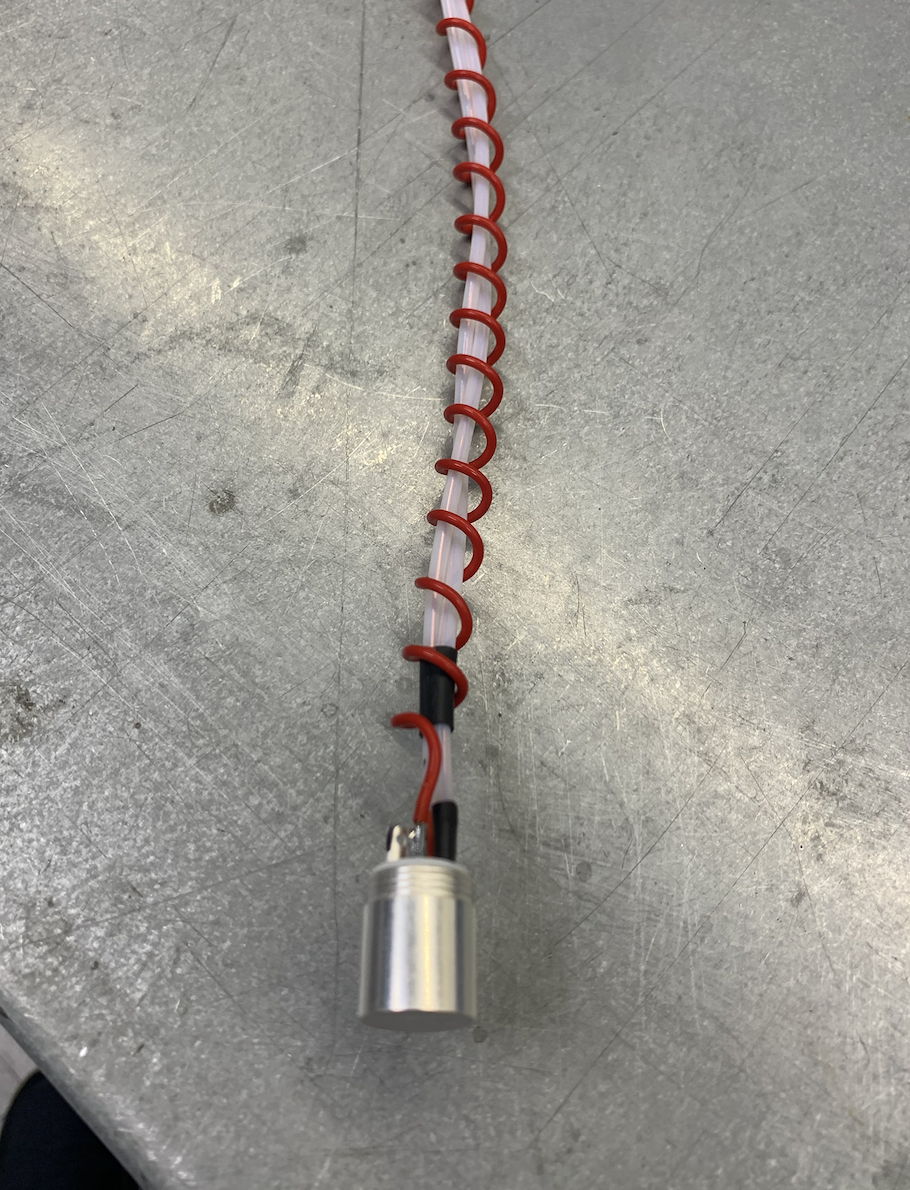 Helix design, solid core bare Triple C, teflon tubing