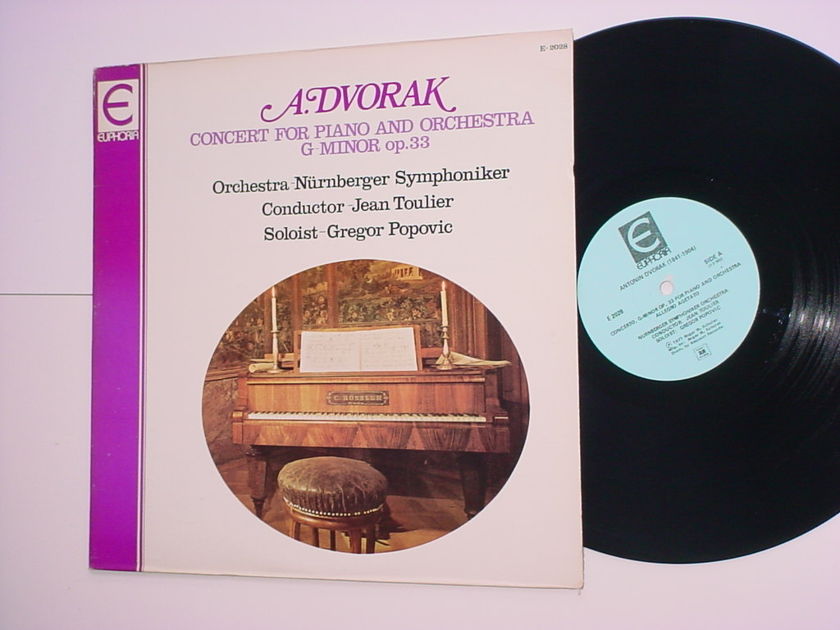 EUPHORIA E-2028 Classical lp record A Dvorak concert for piano and orchestra G-Minor op33