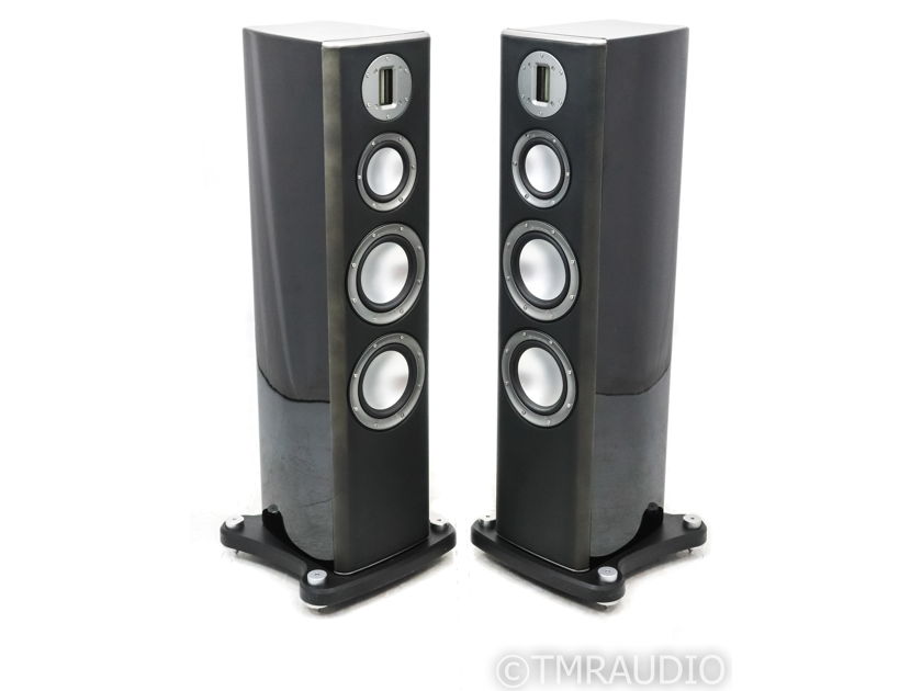 Monitor Audio Platinum 200 Floorstanding Speakers; PL-200; Black & Leather Pair (34914)