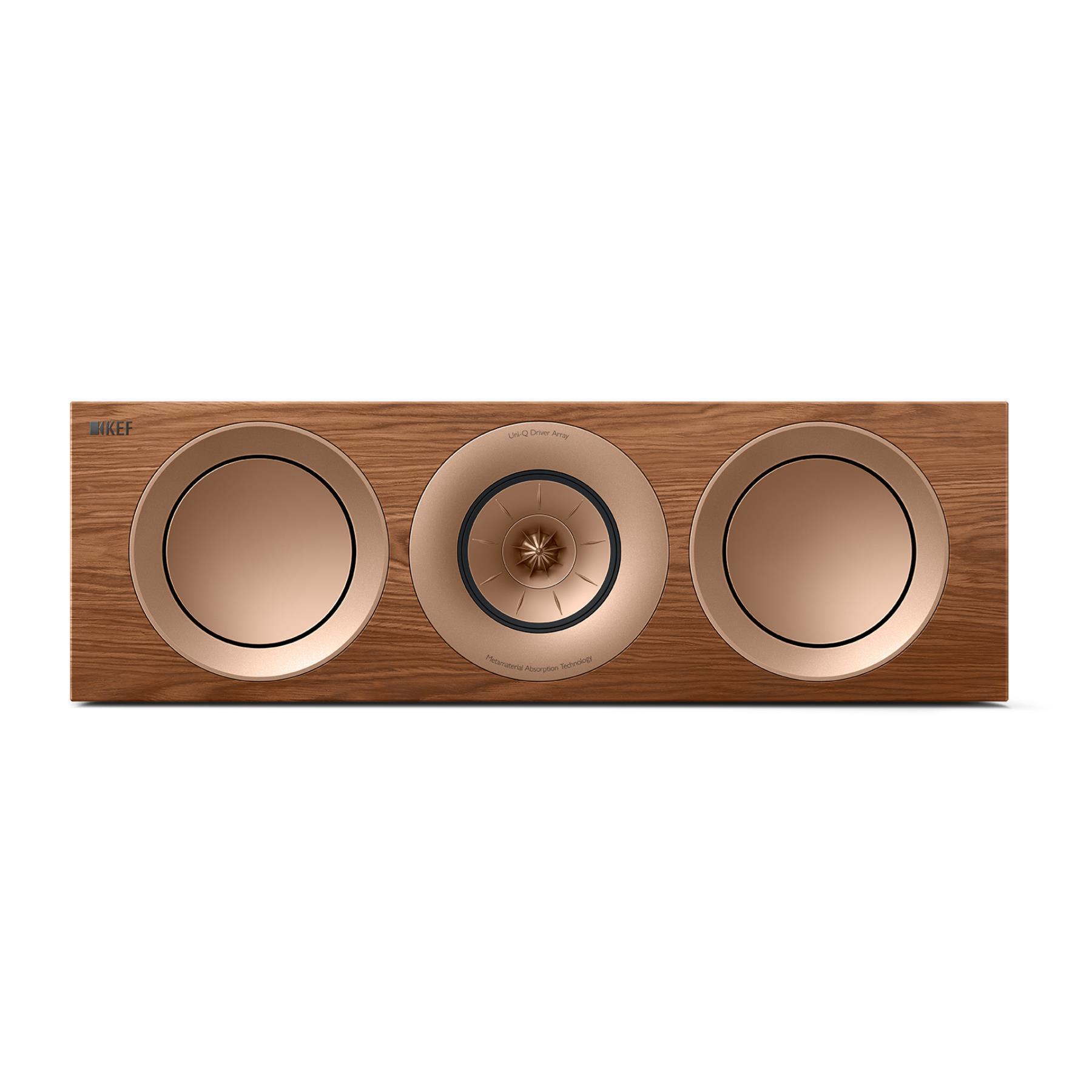 KEF R6 Meta HiFi Center Channel Speaker (Walnut) 2