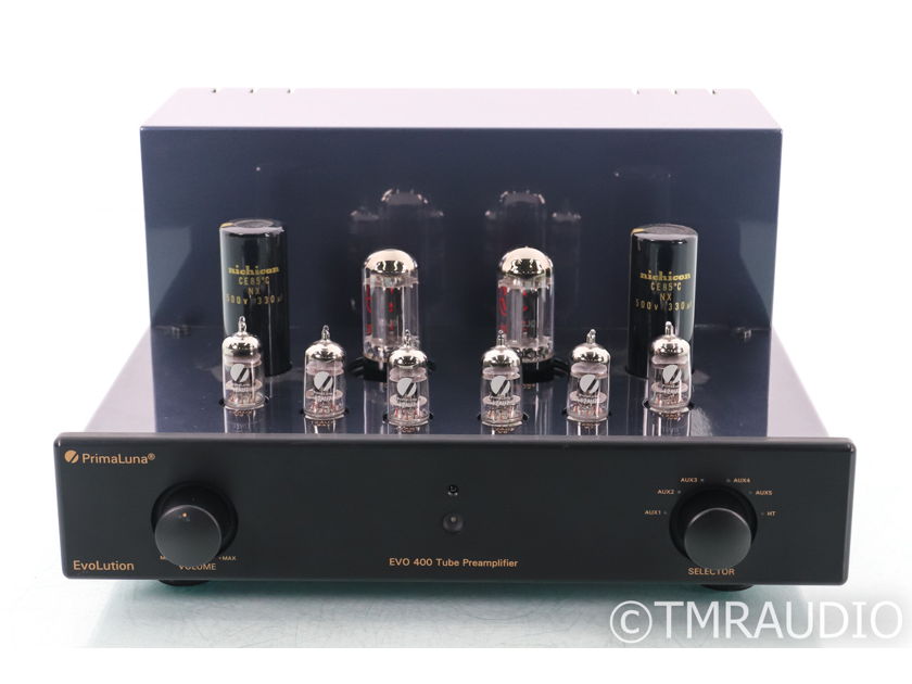 PrimaLuna EVO 400 Stereo Tube Preamplifier; EvoLution; Black; Remote (44417)