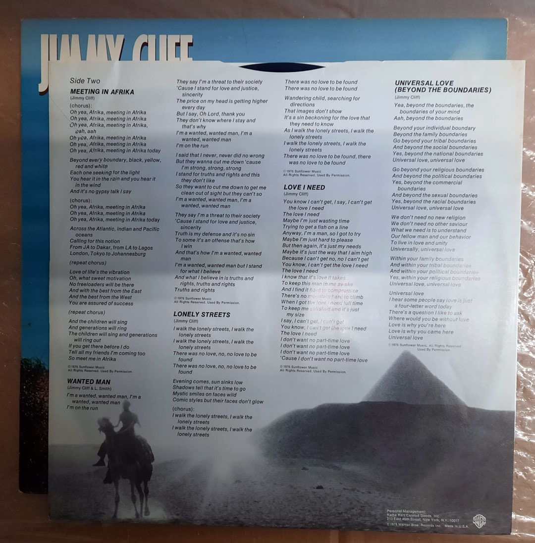 Jimmy Cliff – Give Thankx 1978 NM- Vinyl LP REGGAE Warn... 3